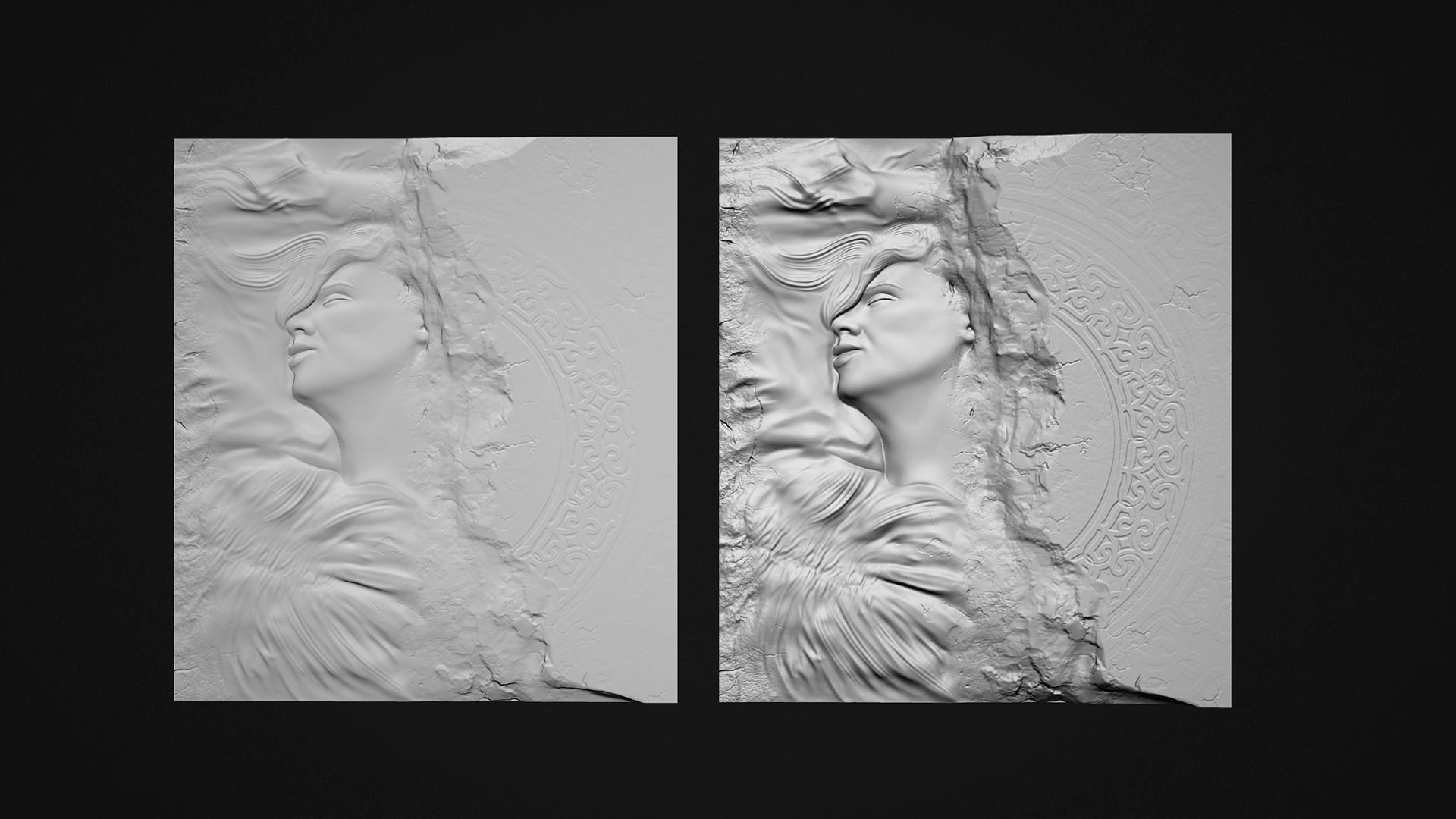 Woman Bas relief 3d wall panel 3D Print Model .c4d .max .obj .3ds .fbx .stl .blend 