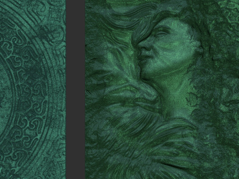 Woman Bas relief 3d wall panel 3D 打印模型