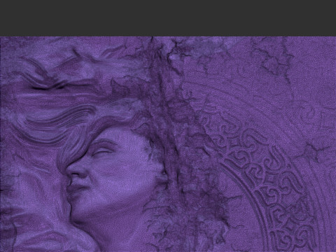 Woman Bas relief 3d wall panel 3D 打印模型