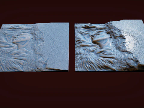 Woman Bas relief 3d wall panel 3D Print Model