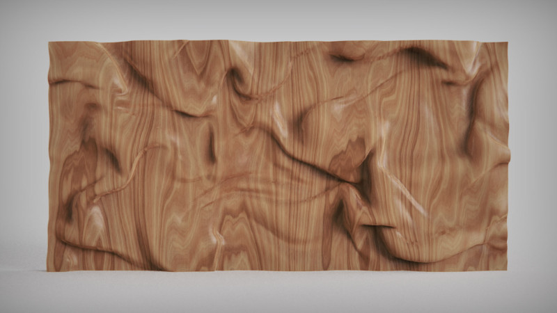 Drapery Wall Art Panel 3D Принт Модель .c4d .max .obj .3ds .fbx .stl .blend 