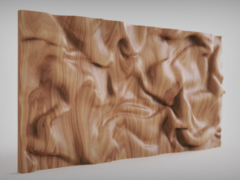 Drapery Wall Art Panel 3D Принт Модель