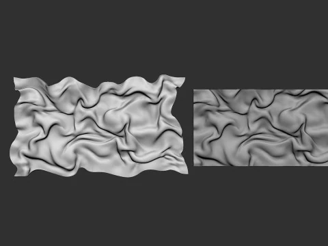 Drapery Wall Art Panel 3D Print Model