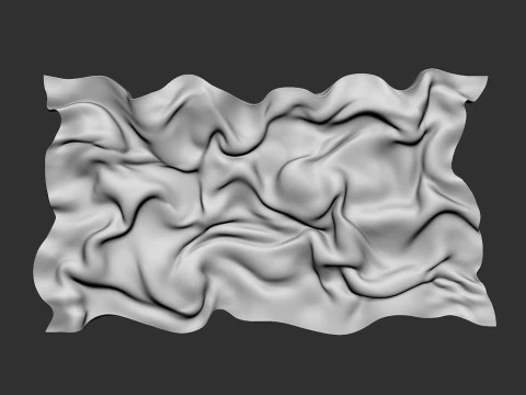 Drapery Wall Art Panel 3D Print Model