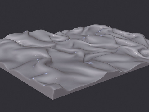 Drapery Wall Art Panel 3D Принт Модель
