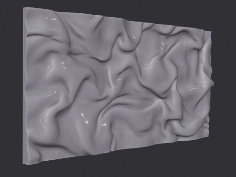 Drapery Wall Art Panel 3D Print Model