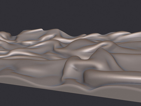 Drapery Wall Art Panel 3D Принт Модель