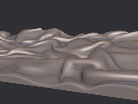 Drapery Wall Art Panel 3D Print Model