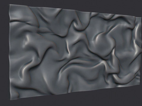 Drapery Wall Art Panel 3D Print Model