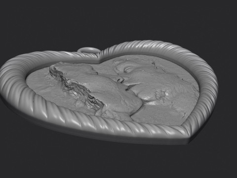 Kissing Couple pendant 3D 打印模型