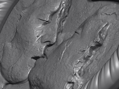 Kissing Couple pendant 3D 打印模型