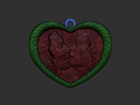 Kissing Couple pendant 3D 打印模型