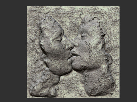 Kissing couple wall decor 3D 打印模型