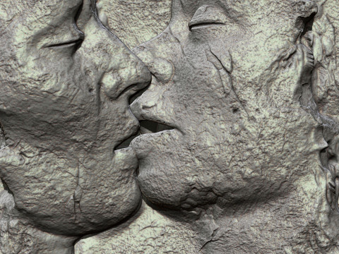 Kissing couple wall decor 3D 打印模型