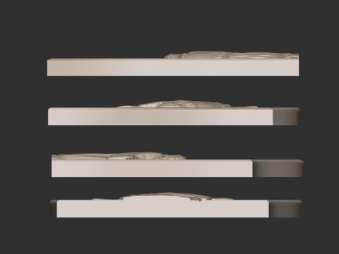 Jesus Carrying the Cross Gravestone 3D Принт Модель