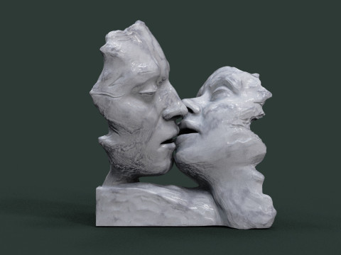 Kissing couple statue Modelo de Impressão 3D