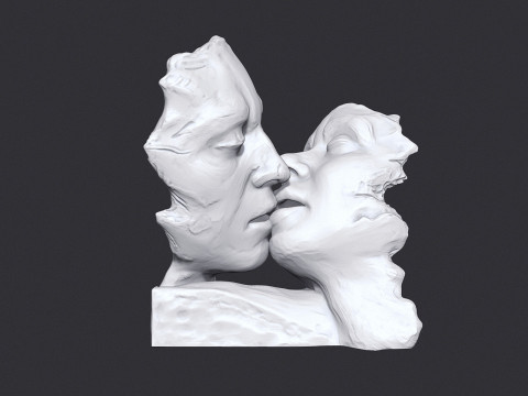Kissing couple statue 3D Print Model