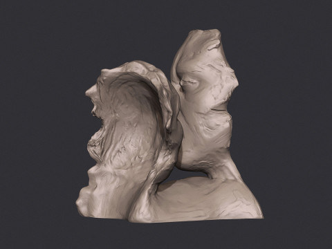 Kissing couple statue 3D Print Model