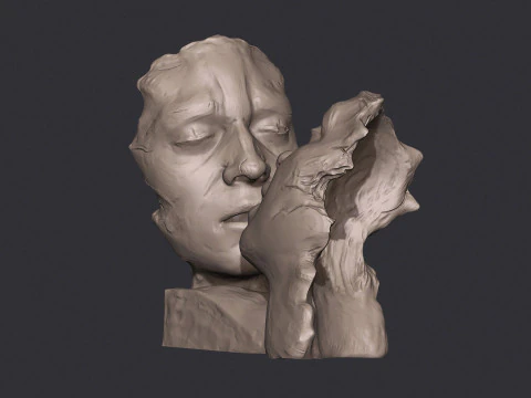Kissing couple statue 3D Print Model