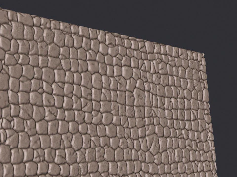 3D Crocodile Skin Fabric Leather Seamless Texture 3D Print Model