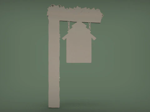 Welcome sign board with bunch of grapes 3D Print Model