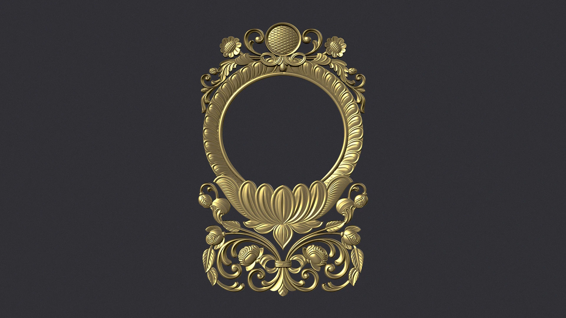 Carved Decor Ornament 3D Print Model .c4d .max .obj .3ds .fbx .stl .blend 