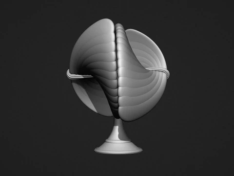 Decora&ccedil;&atilde;o de figura abstrata Modelo de Impressão 3D