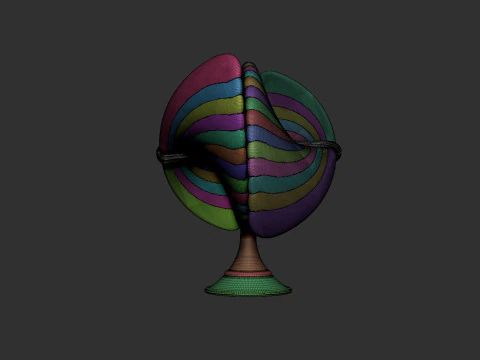 Decora&ccedil;&atilde;o de figura abstrata Modelo de Impressão 3D