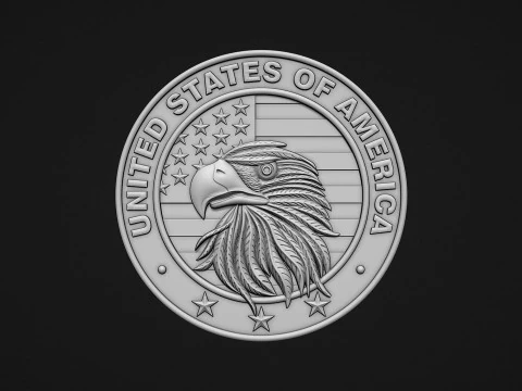 USA Eagle-Medaille 3D Druckmodell