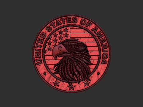 USA Eagle Medal Modelo de Impressão 3D