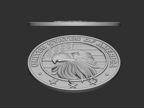 USA Eagle Medal Modelo de Impressão 3D