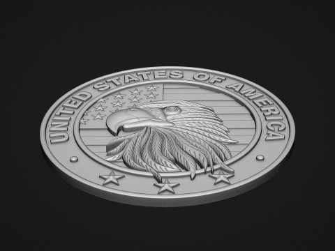 USA Eagle Medal Modelo de Impressão 3D