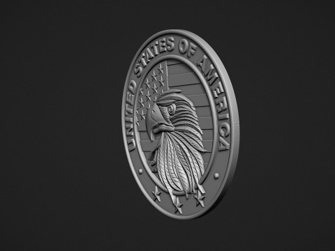USA Eagle Medal Modelo de Impressão 3D