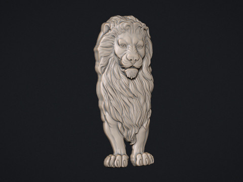 Lion Bas Relief 3D प्रिंट मॉडल