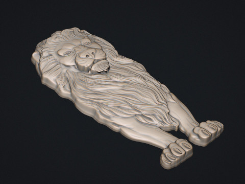 Lion Bas Relief 3D प्रिंट मॉडल