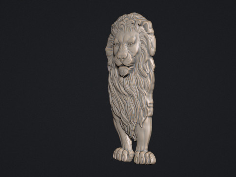 Lion Bas Relief 3D प्रिंट मॉडल