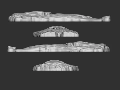 Lion Bas Relief 3D Print Model
