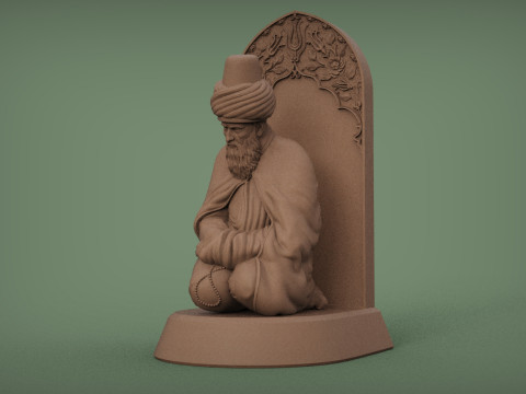 Mevlana Celaleddin-i Rumi 3D print model 3D प्रिंट मॉडल