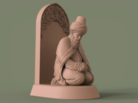 Mevlana Celaleddin-i Rumi 3D print model 3D प्रिंट मॉडल