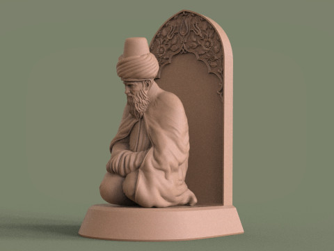 Mevlana Celaleddin-i Rumi 3D print model 3D प्रिंट मॉडल