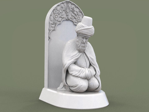 Mevlana Celaleddin-i Rumi 3D print model 3D प्रिंट मॉडल