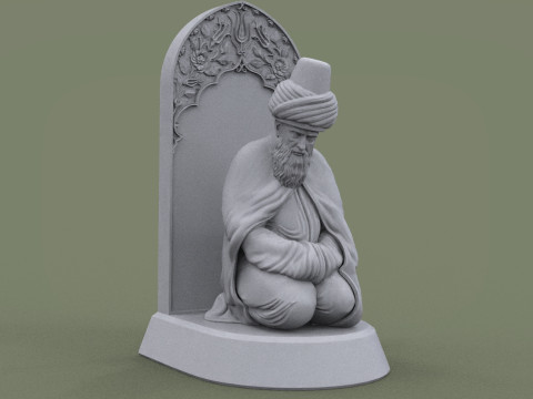 Mevlana Celaleddin-i Rumi 3D print model 3D प्रिंट मॉडल