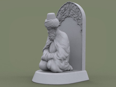 Mevlana Celaleddin-i Rumi 3D print model 3D प्रिंट मॉडल