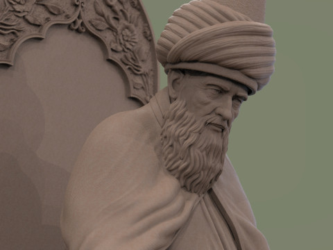 Mevlana Celaleddin-i Rumi 3D print model 3D प्रिंट मॉडल