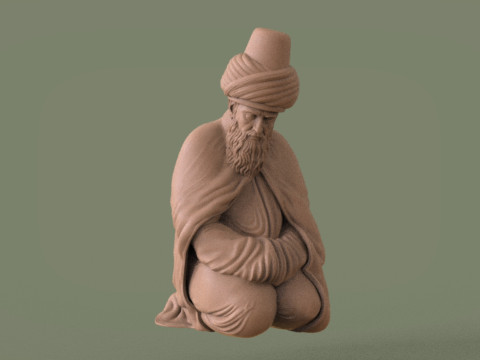 Mevlana Celaleddin-i Rumi 3D print model 3D प्रिंट मॉडल
