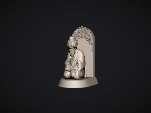Mevlana Celaleddin-i Rumi 3D print model 3D प्रिंट मॉडल