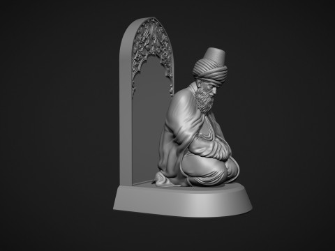 Mevlana Celaleddin-i Rumi 3D print model 3D प्रिंट मॉडल
