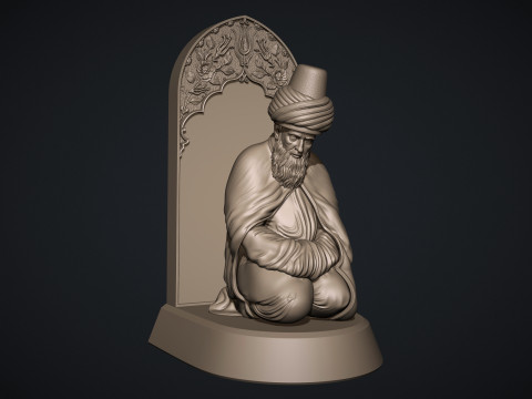 Mevlana Celaleddin-i Rumi 3D print model 3D प्रिंट मॉडल