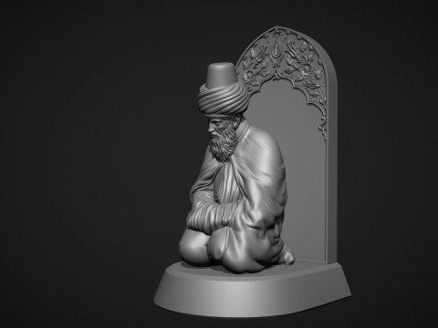 Mevlana Celaleddin-i Rumi 3D print model 3D प्रिंट मॉडल