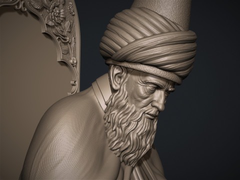 Mevlana Celaleddin-i Rumi 3D print model 3D प्रिंट मॉडल